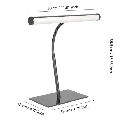 Candeeiro de Mesa LED Níquel Nero com Pescoço Flexível RICCIONE EGLO 901981