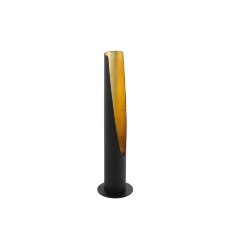 Candeeiro de Mesa LED Tubular Preto e Dourado BARBOTTO EGLO 97583