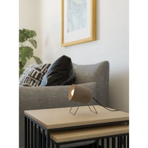 Candeeiro de Mesa Minimalista com Abajur Inclinado Areia TILSTON EGLO 44165