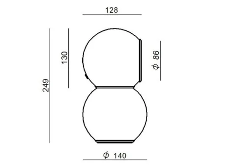 Candeeiro de mesa Stilnovo Gravitino 541