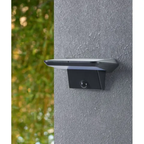 Candeeiro de Parede Solar Exterior Preto PORRASSA EGLO 48944