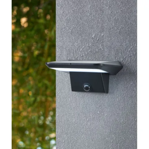 Candeeiro de Parede Solar Exterior Preto PORRASSA EGLO 48944