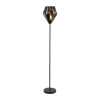 Candeeiro de pé com base linear e abajur de metal preto CARLTON 1 EGLO 49994