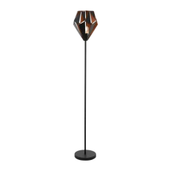 Candeeiro de pé com base linear e abajur de metal preto CARLTON 1 EGLO 49994