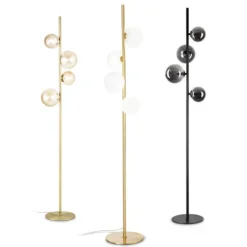 Candeeiro de pé dourado Perlage PT4 - Ideal Lux