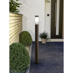 Candeeiro de pé exterior com sensor de movimento castanho ferrugem HELSINKI EGLO 900987