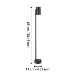 Candeeiro de pé exterior preto com base GU10 IZZALINI EGLO 900996