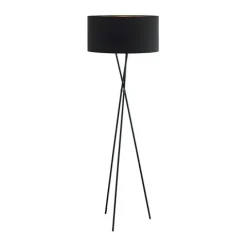 Candeeiro de Pé FONDACHELLI com Base Tripé e Abajur Preto EGLO 95541