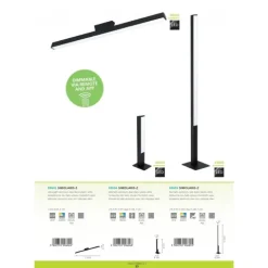 Candeeiro de pé inteligente, cor regulável, Simolaris-Z - Eglo