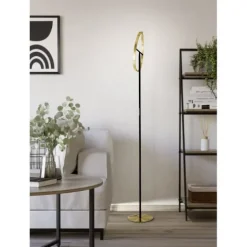 Candeeiro de pé LED CASTELPOTO EGLO – Design em latão escovado com orientação ajustável 901973