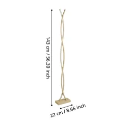 Candeeiro de pé LED com aparência de madeira LASANA 4 EGLO 901107