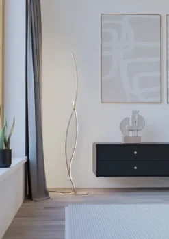 Candeeiro de pé LED com aspeto em madeira GRISOLIA EGLO 901214