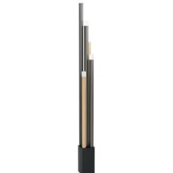 Candeeiro de Pé LED com Base de Metal Preto e Barras Douradas ESTANTERIOS EGLO 39908