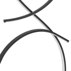Candeeiro de pé LED com design curvo preto e branco SERPINS EGLO 901271