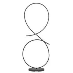 Candeeiro de pé LED com design curvo preto e branco SERPINS EGLO 901271