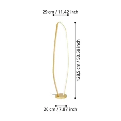 Candeeiro de pé LED com Design Elegante em Latão Escovado VALLEROSA EGLO 900919