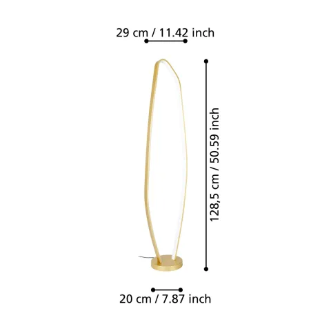Candeeiro de pé LED com Design Elegante em Latão Escovado VALLEROSA EGLO 900919