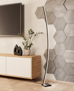 Candeeiro de pé LED com perfil curvado em aço e plástico PICACHA EGLO 99715