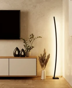Candeeiro de pé LED com perfil curvado em aço e plástico PICACHA EGLO 99715