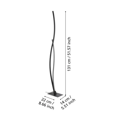 Candeeiro de Pé LED Preto e Branco GRISOLIA EGLO 901209