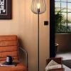 Candeeiro de Pé NEWTOWN com Abajur Oval em Arame Preto - EGLO 49474
