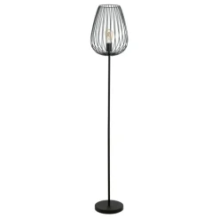 Candeeiro de Pé NEWTOWN com Abajur Oval em Arame Preto - EGLO 49474
