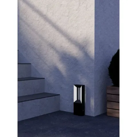 Candeeiro de Poste LED Exterior em Alumínio Fundido Preto RIFORANO EGLO 98727