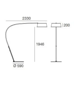 Candeeiro de Pé Oxygen FL1 Amarelo LED Stilnovo 8103