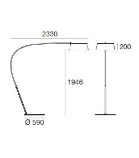 Candeeiro de Pé Oxygen FL1 Azul LED Stilnovo 8104
