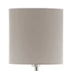 Candeeiro de Pé PASTERI com Base Níquel Mate e Abajur Taupe 95167