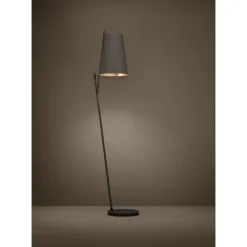 Candeeiro de Pé PETROSA com Abajur Cappuccino e Base Preta EGLO 390197