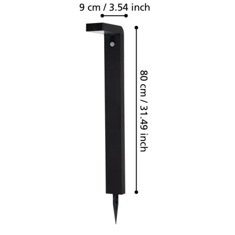 Candeeiro de Pé Pilar de Jardim LED com Sensor de Movimento BARACCONI EGLO 900246