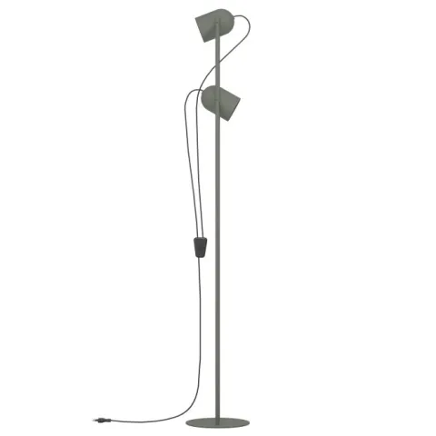 Candeeiro de Pé TILSTON Verde Musgo com Focos Orientáveis E14 44137