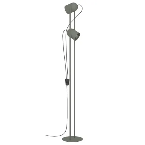 Candeeiro de Pé TILSTON Verde Musgo com Focos Orientáveis E14 44137