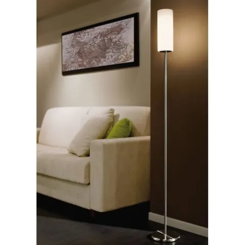 Candeeiro de Pé TROY 3 EGLO – Design Elegante com Vidro Acetinado 85982