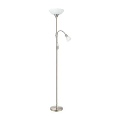 Candeeiro de Pé UP 2 EGLO com Luz de Leitura Flexível e Iluminação Indireta 82842