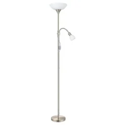 Candeeiro de Pé UP 2 EGLO com Luz de Leitura Flexível e Iluminação Indireta 82842