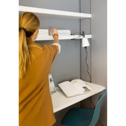 Candeeiro de Secretária E14 com clip Studio Branco Faro 51135