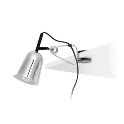 Candeeiro de Secretária E14 com clip Studio Cromado/Branco Faro 51134