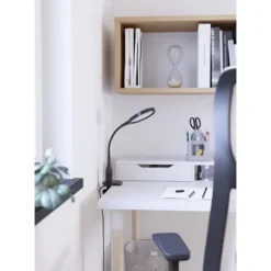 Candeeiro de Secretária LED-CCT com Clip Preto Mate LAURO EGLO 902174