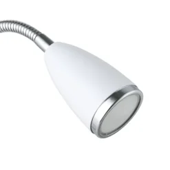 Candeeiro de secretária LED com Pescoço Ajustável Branco e Cromo FOX EGLO 92872