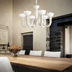 Candeeiro de tecto Ideal Lux Bon Bon sp6 branco 093994 Vintage