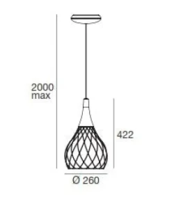 Candeeiro de Tecto Mongolfier Preto Stilnovo 8140