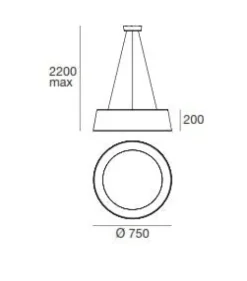Candeeiro de Tecto Oxygen Amarelo LED Ø750mm Stilnovo 8095