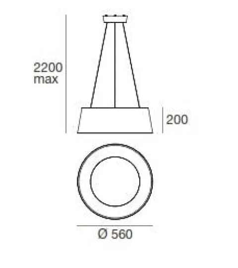 Candeeiro de Tecto Oxygen Branco LED Ø560mm Stilnovo 8089