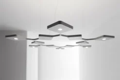 Candeeiro de Tecto Quad_ Branco Led Alumínio Stilnovo 8110