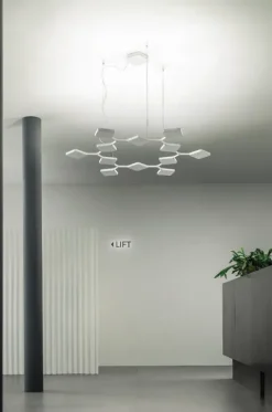 CANDEEIRO DE TECTO Quad LED Branco Stilnovo 8112
