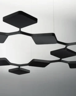 CANDEEIRO DE TECTO Quad LED Preto Stilnovo 8113