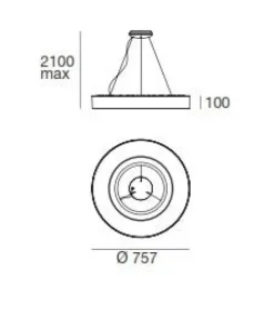 Candeeiro de Tecto Saturn Ø757mm LED ma[&]de 7652