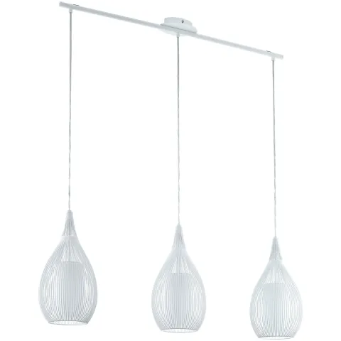 Candeeiro de Tecto Suspenso Branco com Vidro Opalino RAZONI EGLO 94388